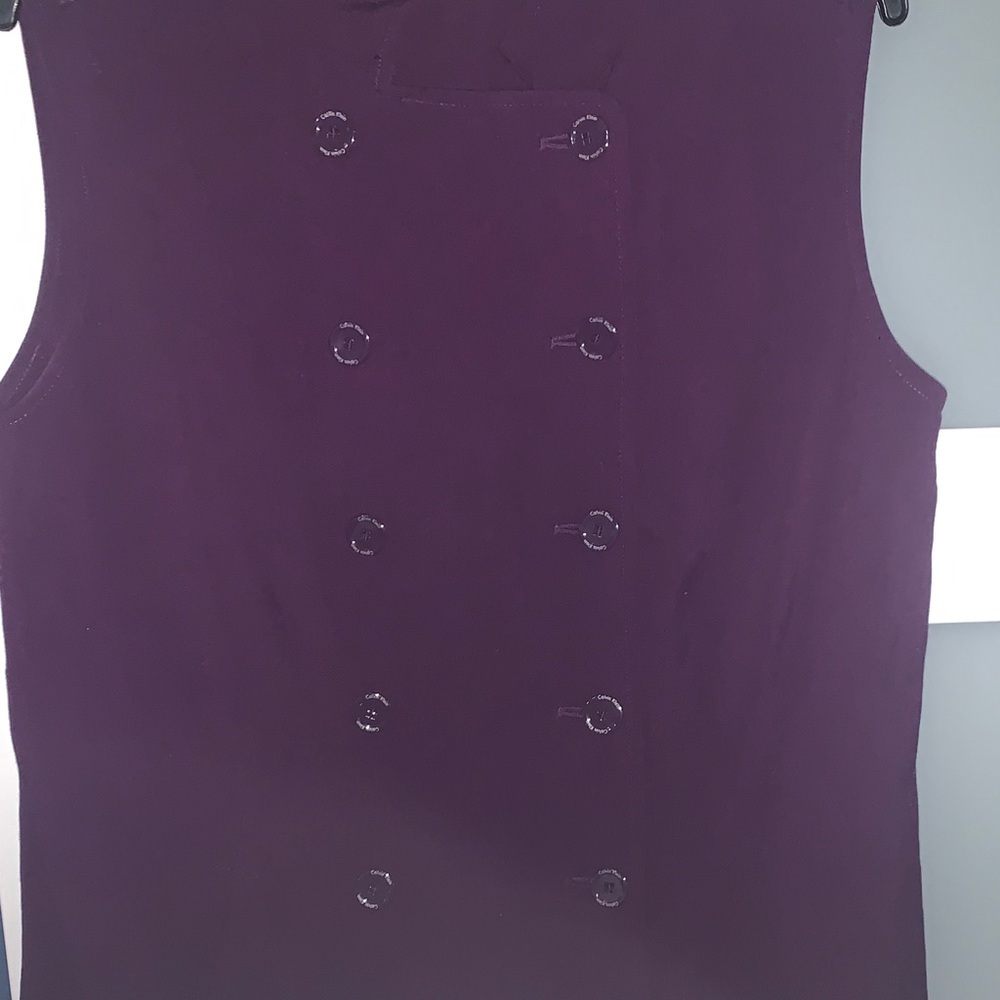 Calvin Klein Double-Breasted Purple Dress - Picture 4 of 7